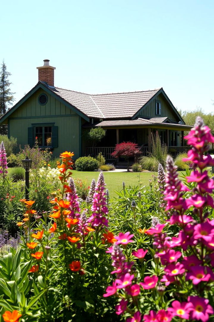 Natural Landscaping Harmony - 22 Olive Green House Exterior Ideas