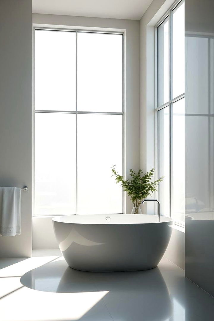 Natural Light Emphasis - 22 Minimalist Bathroom Ideas