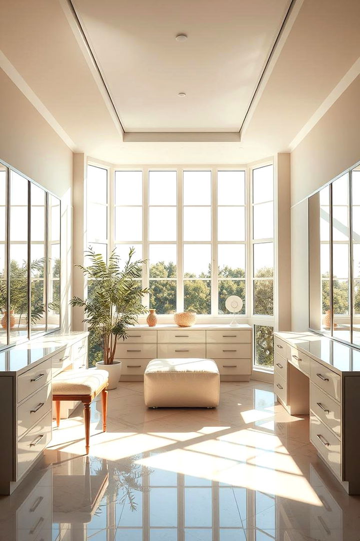 Natural Light Emphasis - 22 Dressing Room Ideas