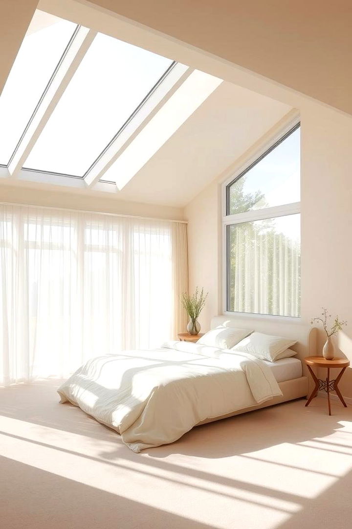 Natural Light Enhancement - 22 Beige Bedroom Ideas