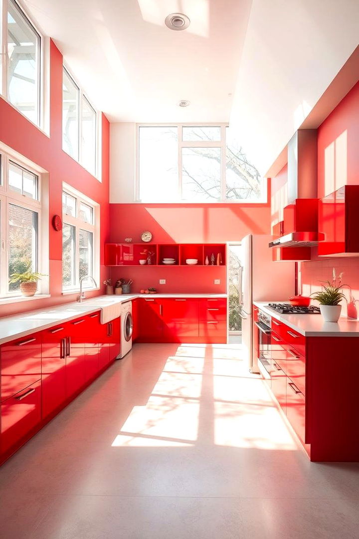 Natural Light Enhancements - 22 Red Kitchens