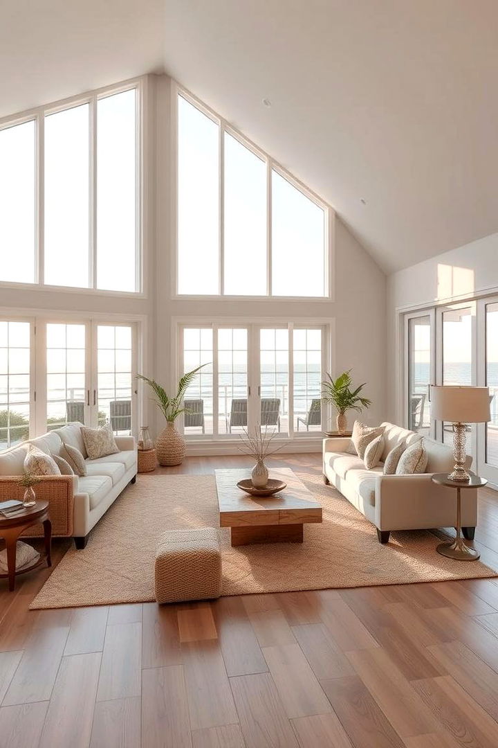 Natural Light Maximization - 22 Beach House Living Room Ideas