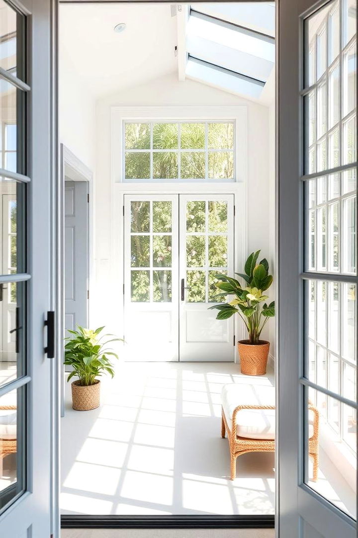 Natural Light Maximization - 22 single story white house black trim