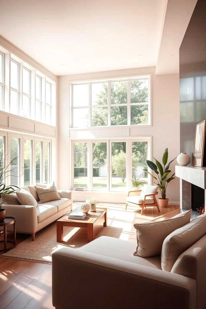 Natural Light Optimization - 22 Dulux Egyptian Cotton Living Room Ideas