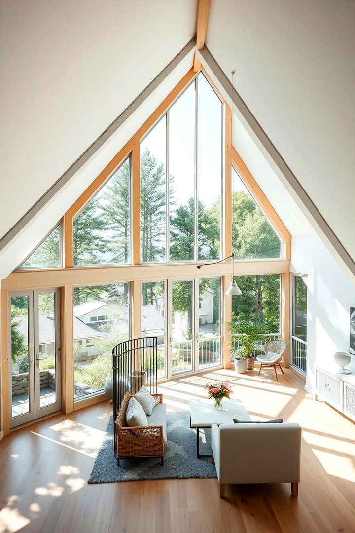 Natural Light Optimization - 22 a Frame House With Balcony