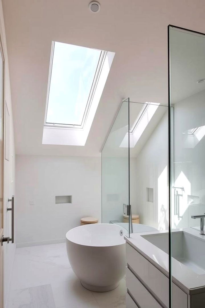 Natural Light and Glass Features - 22 Ensuite Bathroom Ideas