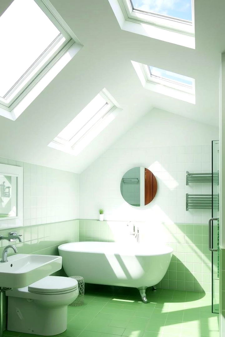 Natural Lighting - 22 Small Green Bathroom Ideas