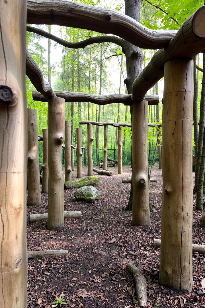 Natural Log Dividers for Woodland Retreats - 22 Garden Divider Ideas