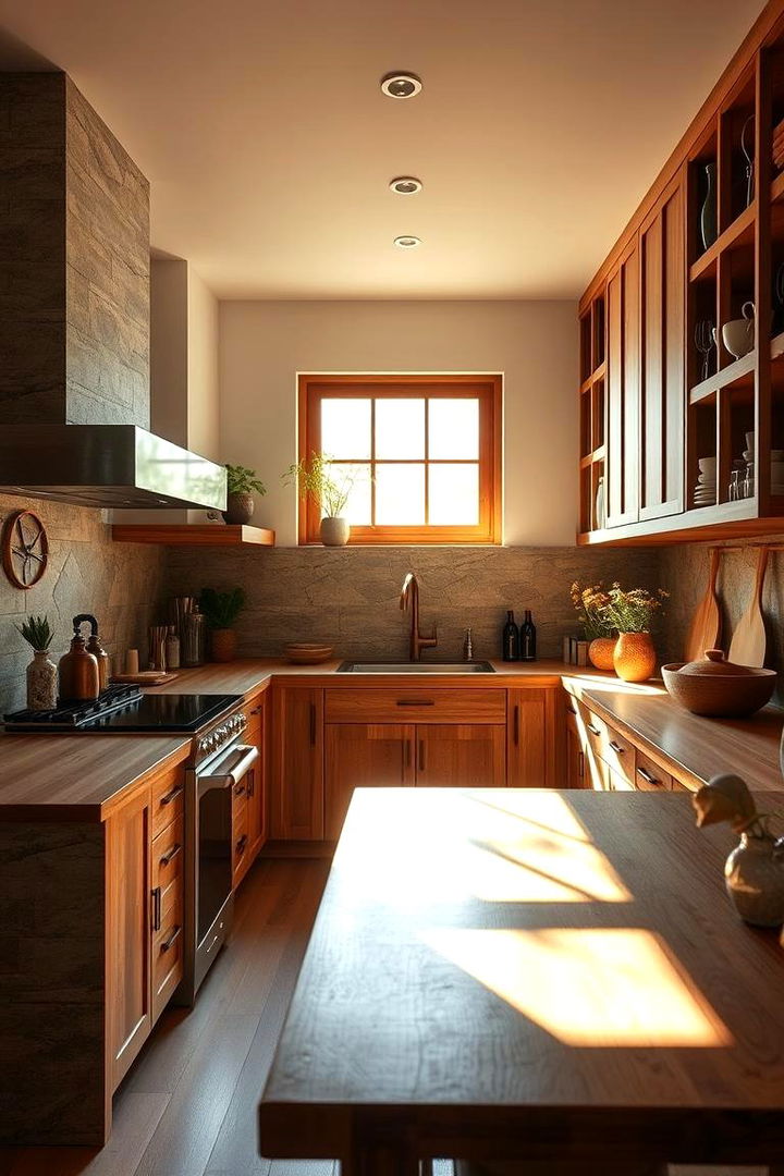 Natural Material Harmony - 22 Boho Kitchen Ideas