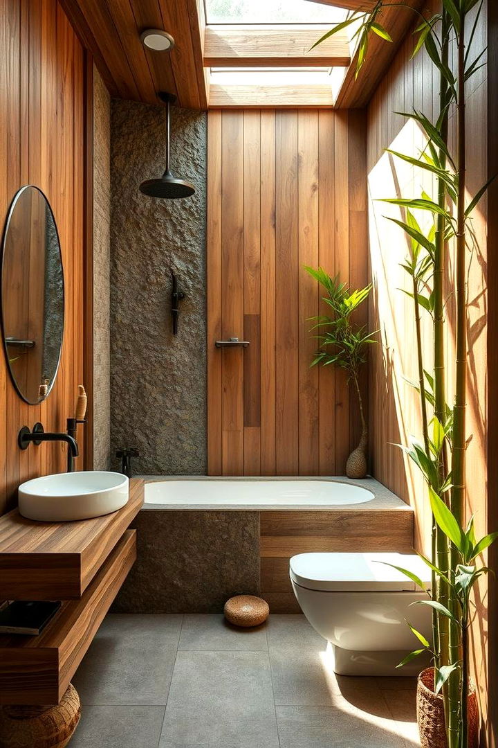 Natural Material Integration - 22 Modern Bathroom Ideas