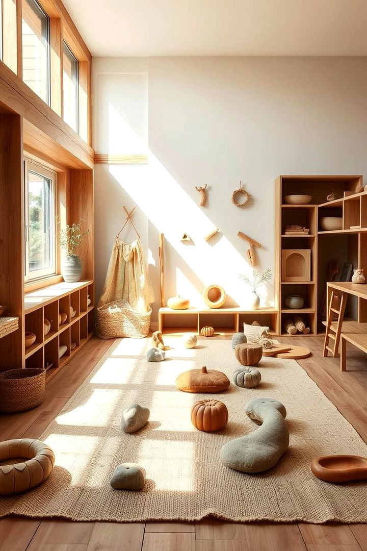 Natural Materials Use - 22 montessori nursery ideas