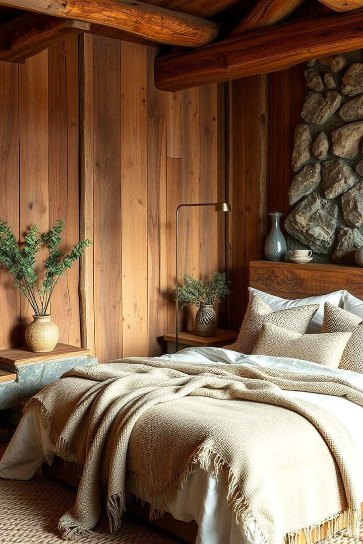 Natural Materials and Organic Textures for Warmth - 22 Modern Bedroom Ideas