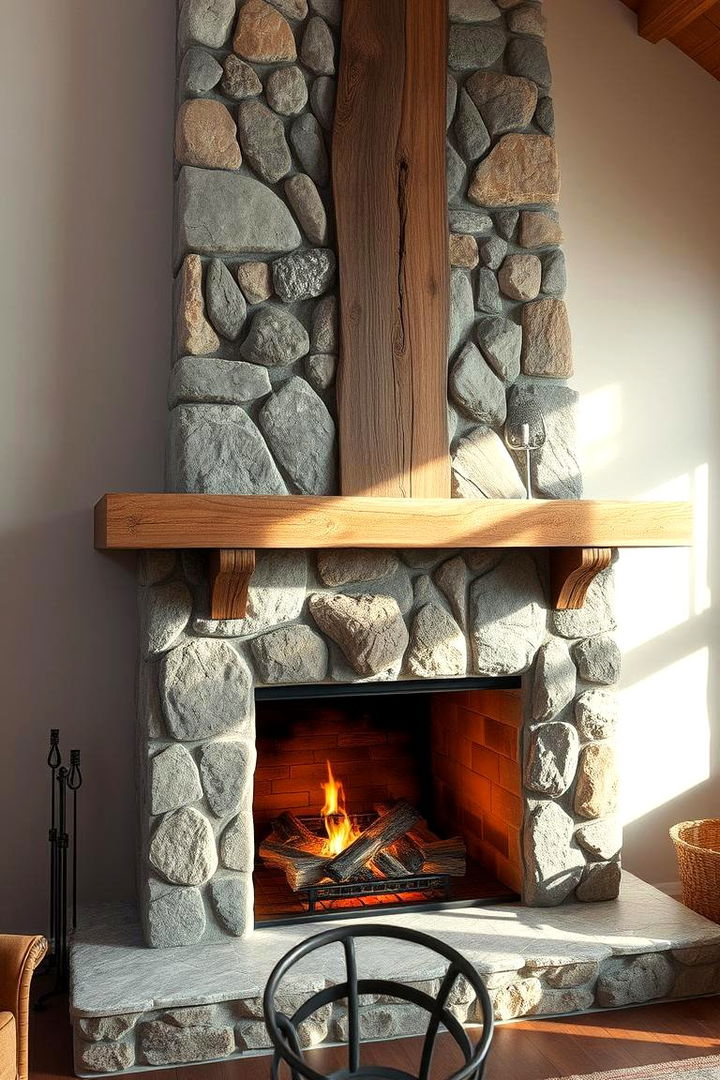 Natural Materials and Textures - 22 Rustic Fireplaces