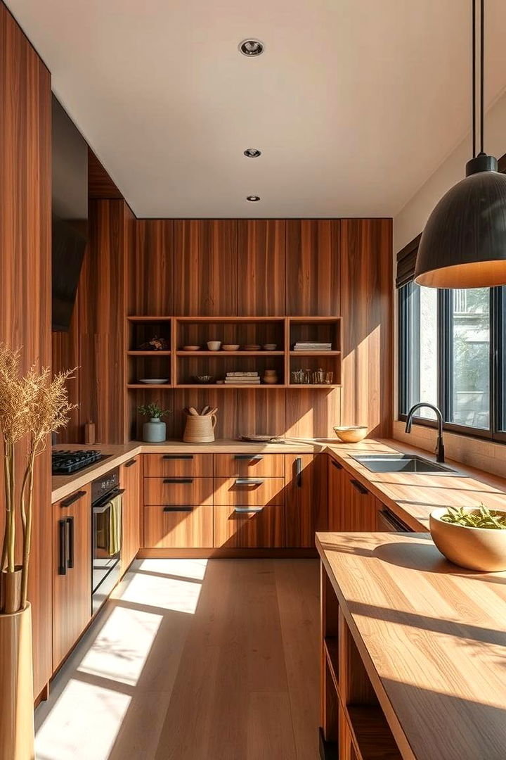 Natural Materials and Wood Accents - 22 Japanese Style Kitchen Ideas
