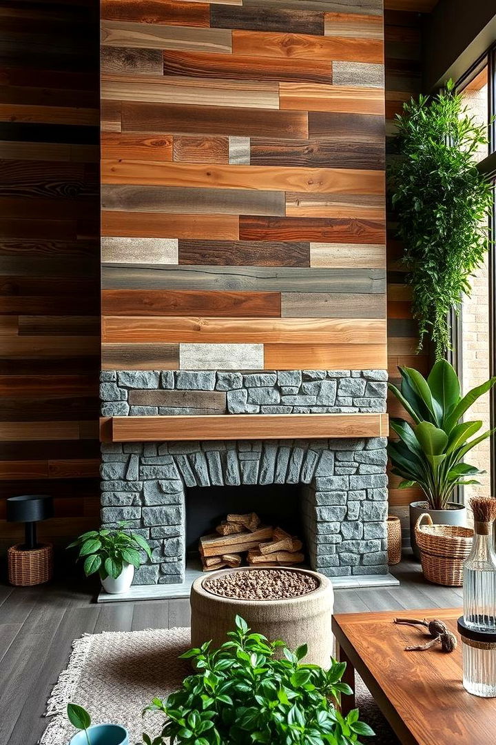 Natural Materials for a Sustainable Home Office - 22 Home Office With Fireplace Ideas