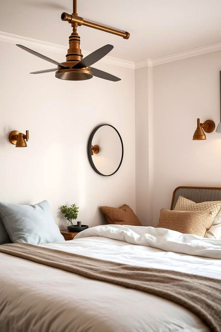 Natural Metal Fixtures - 22 earthy bedroom ideas