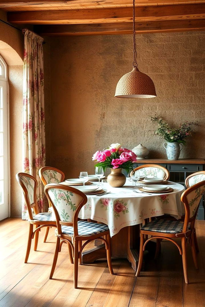Natural Patterns - 22 French Country Dining Room Ideas