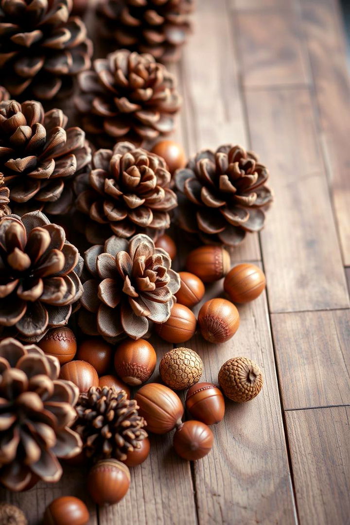 Natural Pine Cones and Acorns - 22 Fall Porch Decor Ideas