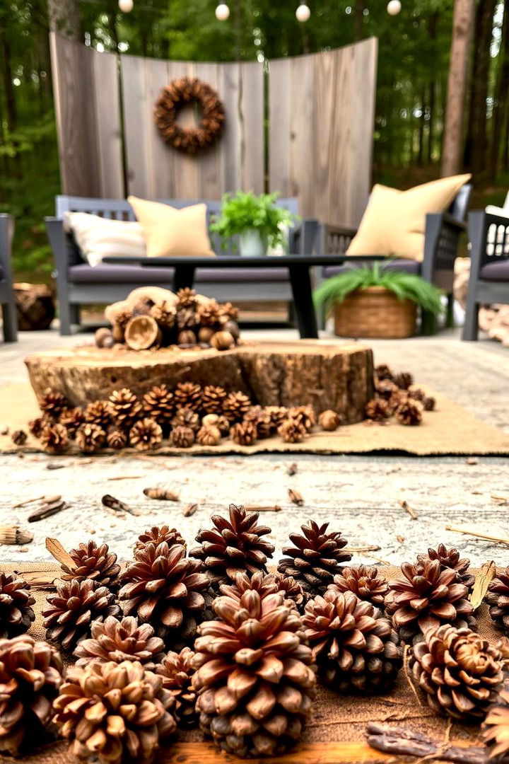 Natural Pinecone Decorations Throughout - 22 fall outdoor decorating ideas