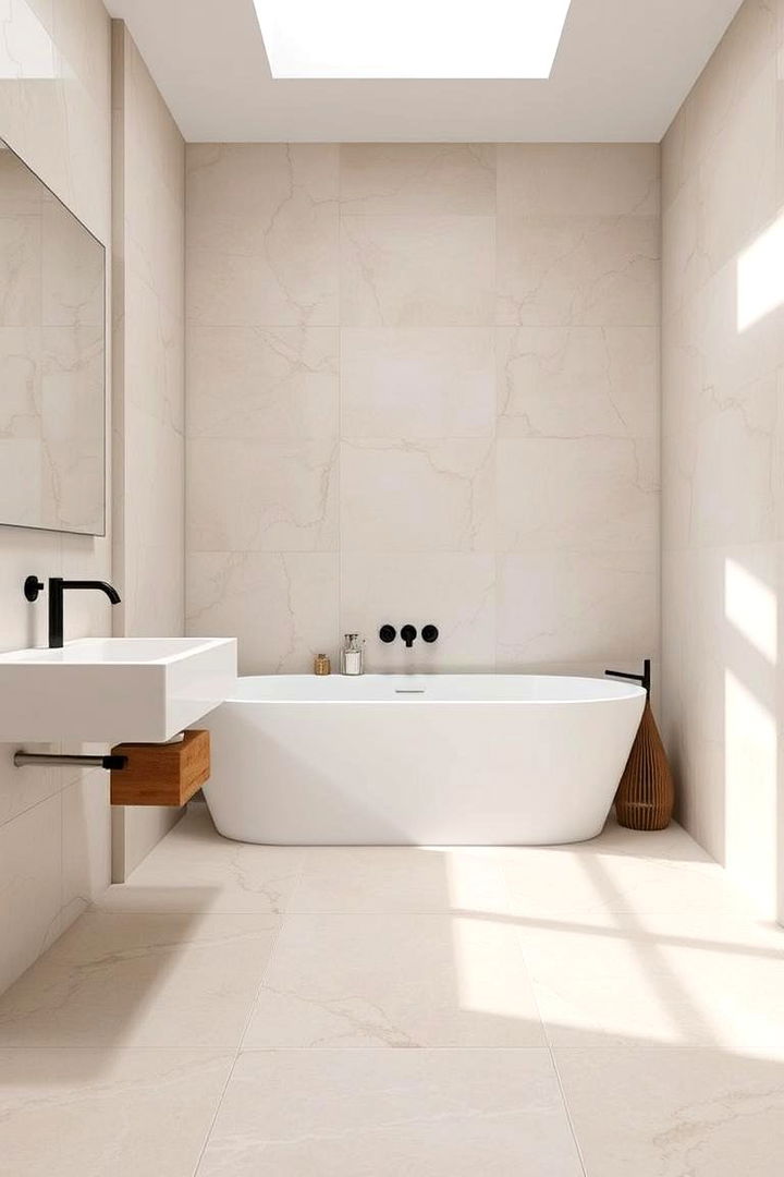 Natural Porcelain Tiles - 22 Natural Bathroom Ideas