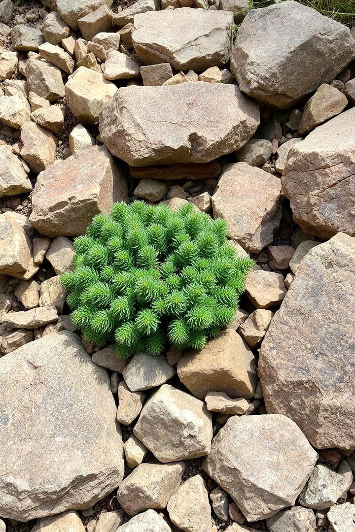Natural Rock Garden with Evergreens - 22 Front Yard Evergreen Landscaping Ideas