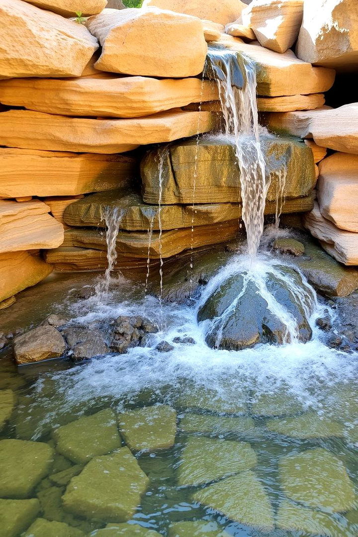 Natural Rock Waterfall - 22 Small Pond Ideas With Waterfalls