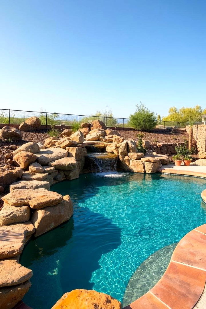 Natural Rock and Stone Accents - 22 Semi Inground Pool Ideas