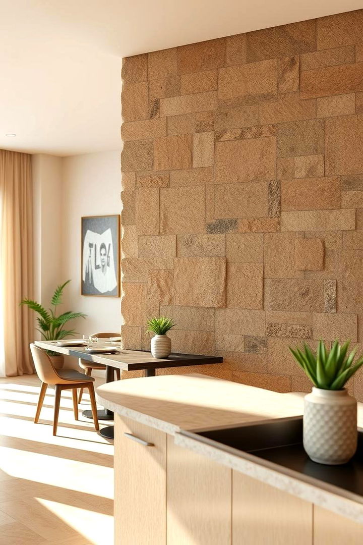 Natural Stone Accents - 22 Rustic Dining Room Ideas