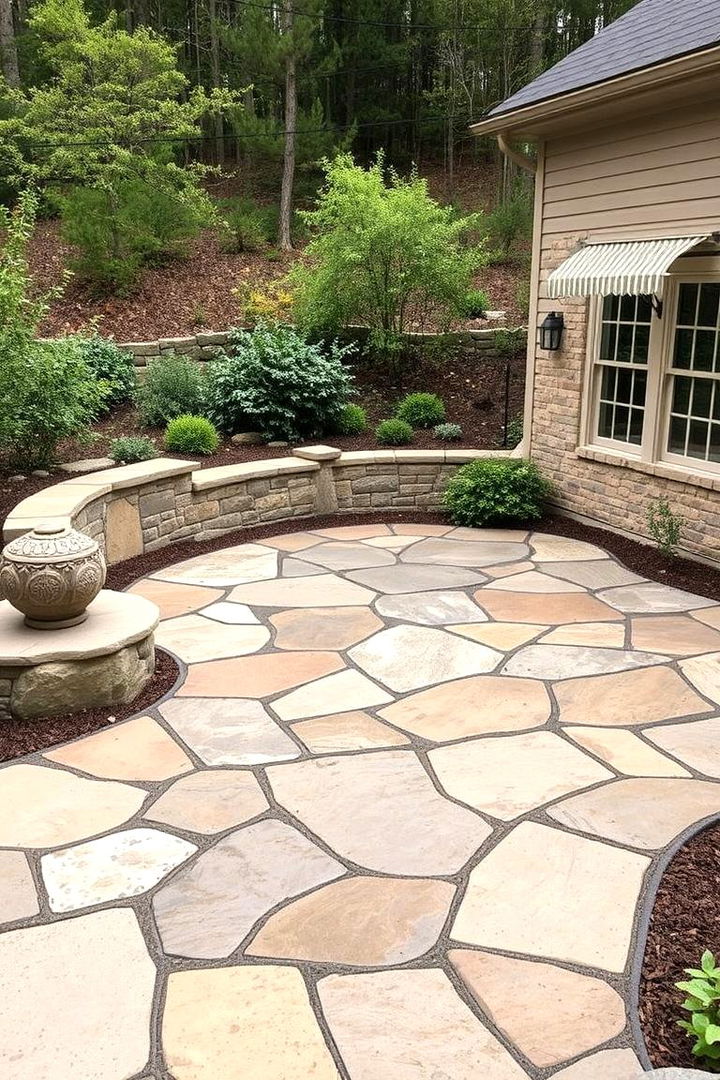 Natural Stone Arrangement - 22 cobblestone patio ideas