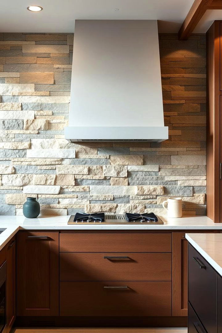 Natural Stone Beauty - 22 Modern Kitchen Backsplash Ideas