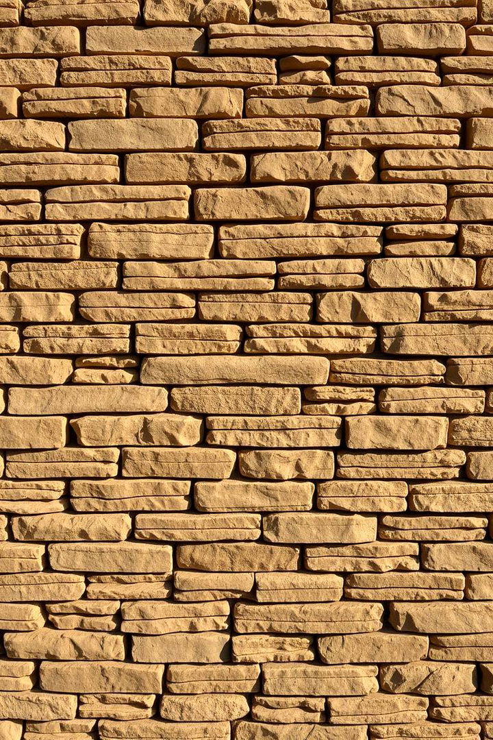 Natural Stone Brick with Olive Drab Finishes - 22 Exterior Brick and Paint Color Combinations