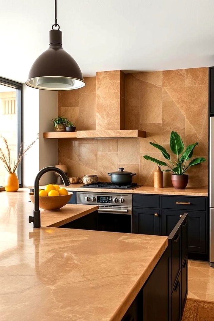 Natural Stone Countertop Vibe - 22 Tropical Kitchen Ideas