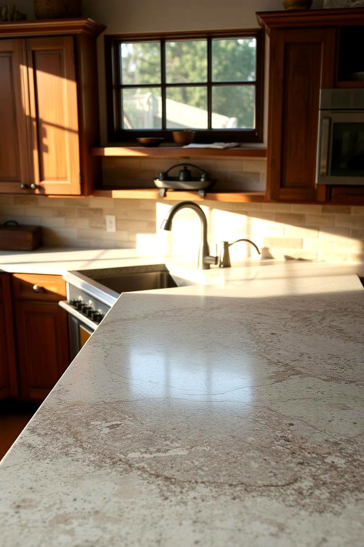 Natural Stone Countertops - 22 Rustic Kitchen Ideas