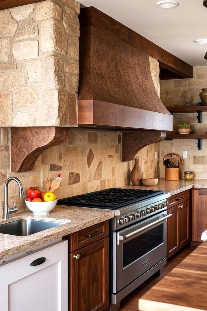 Natural Stone Elegance - 22 Kitchen Backsplash Ideas
