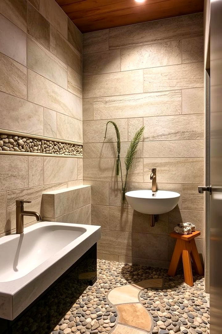 Natural Stone Elements for a Timeless Look - 22 Country Bathroom Ideas