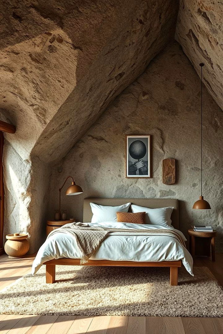 Natural Stone Features - 22 Viking Bedroom Ideas