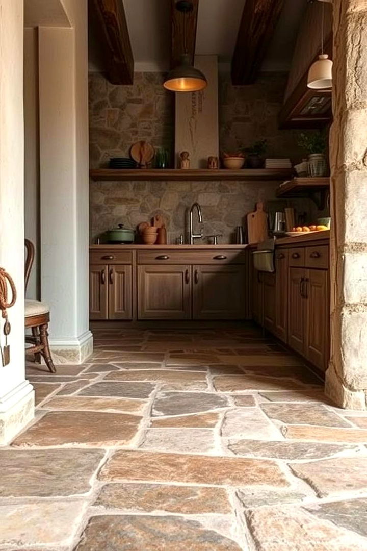 Natural Stone Flooring - 22 Kitchen Floor Ideas