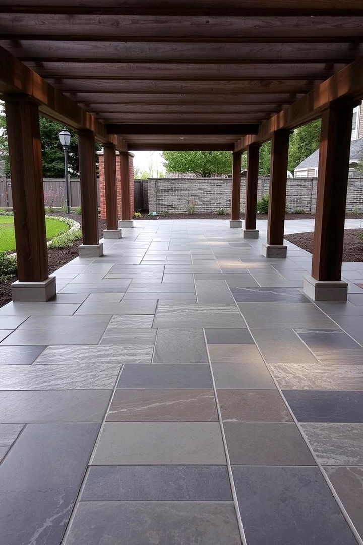 Natural Stone Flooring - 22 Pergola Flooring Ideas