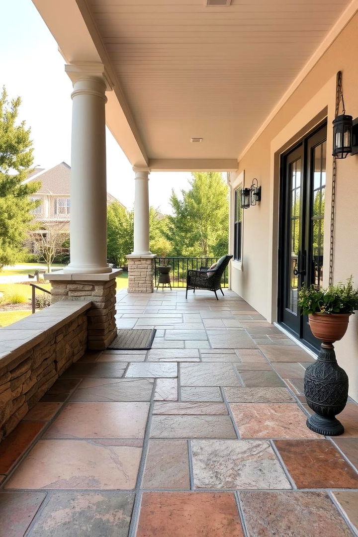 Natural Stone Flooring - 22 Porch Flooring Options