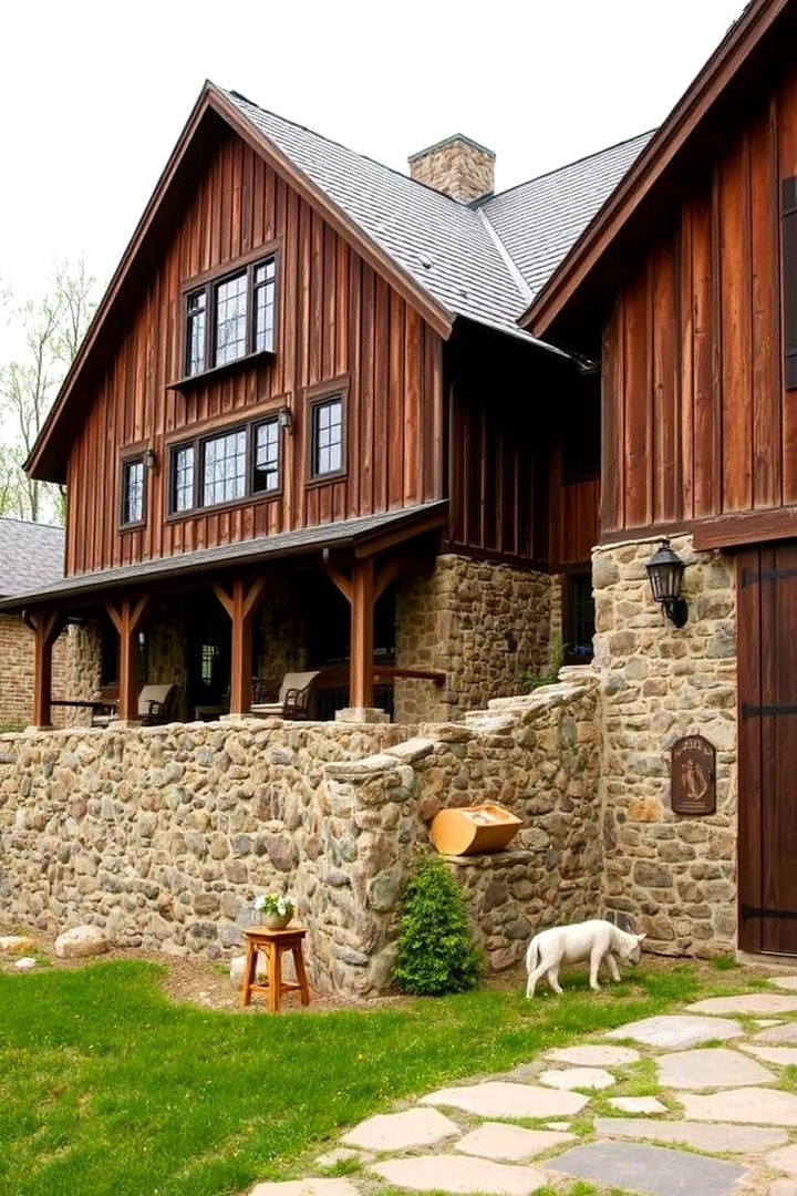 Natural Stone Foundations - 22 Barn House Exterior Ideas