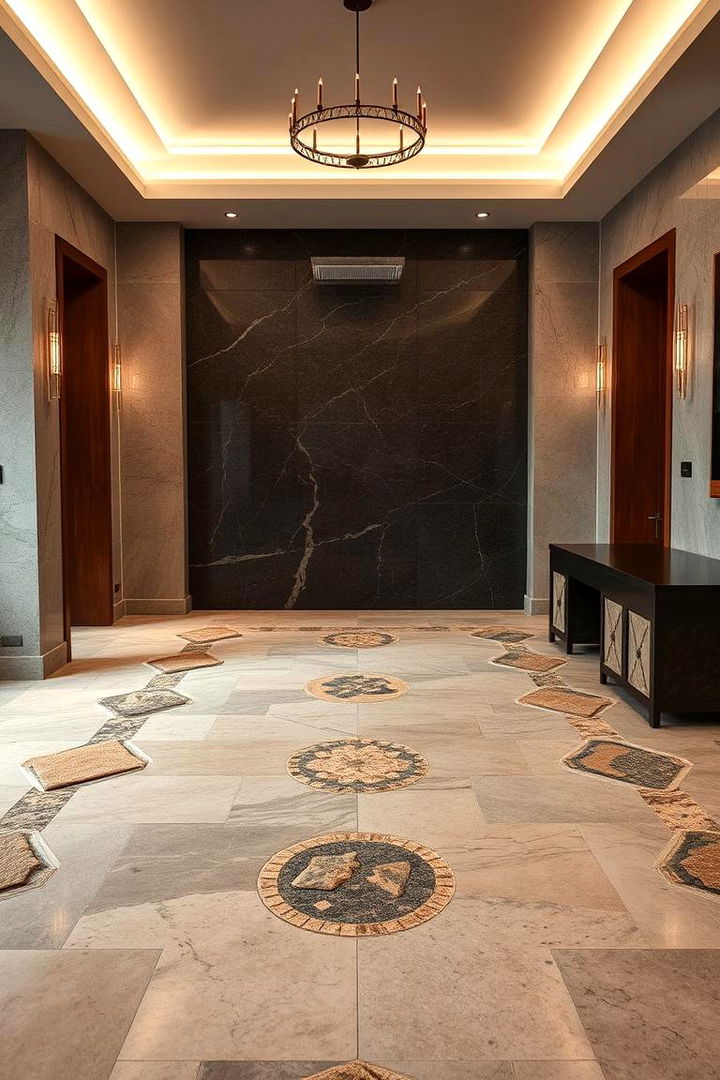Natural Stone Inlay Concrete Floors - 22 Concrete Floor Ideas