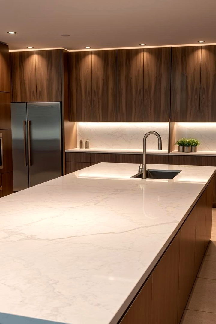 Natural Stone Panels - 22 Kitchen Island Back Panel Ideas