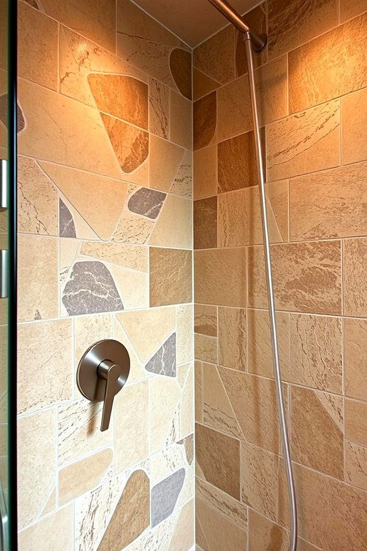 Natural Stone Texture Charm - 22 Shower Wall Ideas