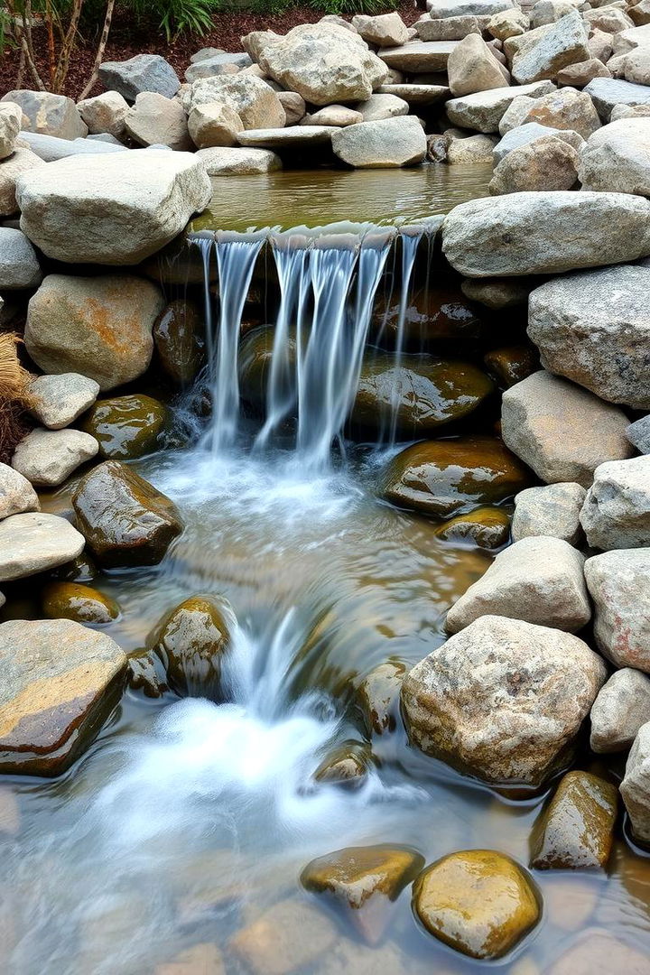 Natural Stream Integrated Waterfall - 22 Pondless Waterfall Design Ideas