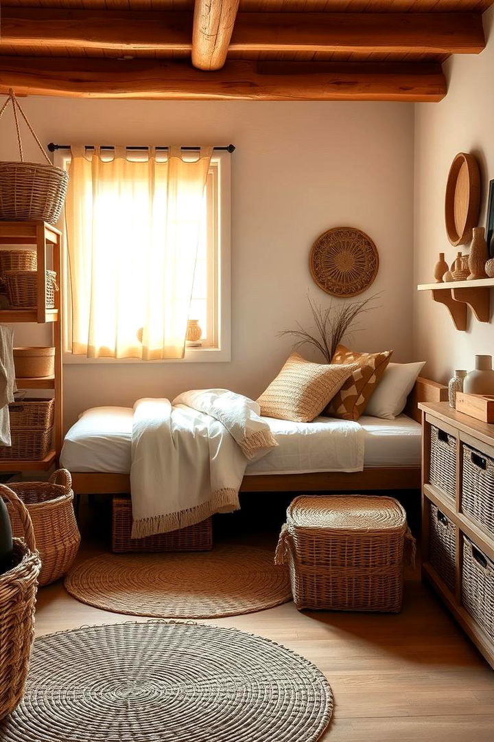 Natural Textural Elements - 22 Boho Dorm Room Ideas