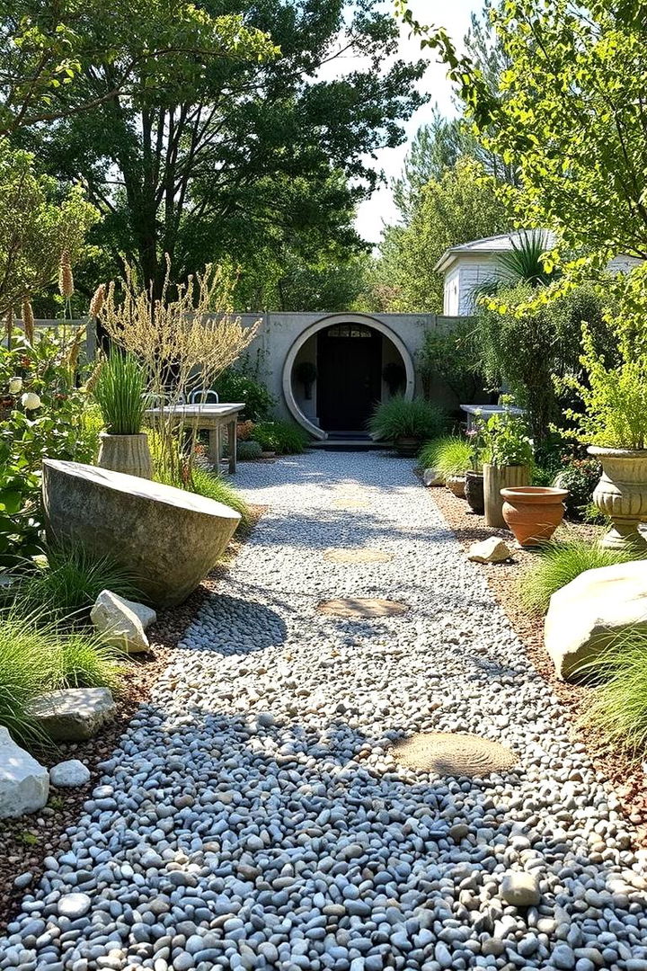 Natural Texture Celebration - 22 Pea Gravel Walkway Ideas