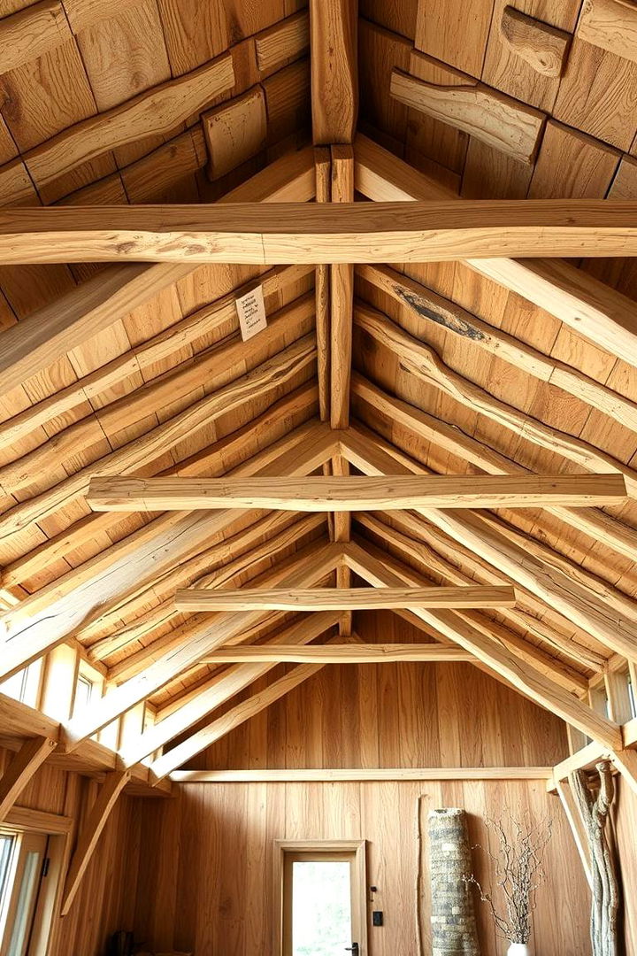 Natural Texture Harmony - 22 Shed Ceiling Ideas