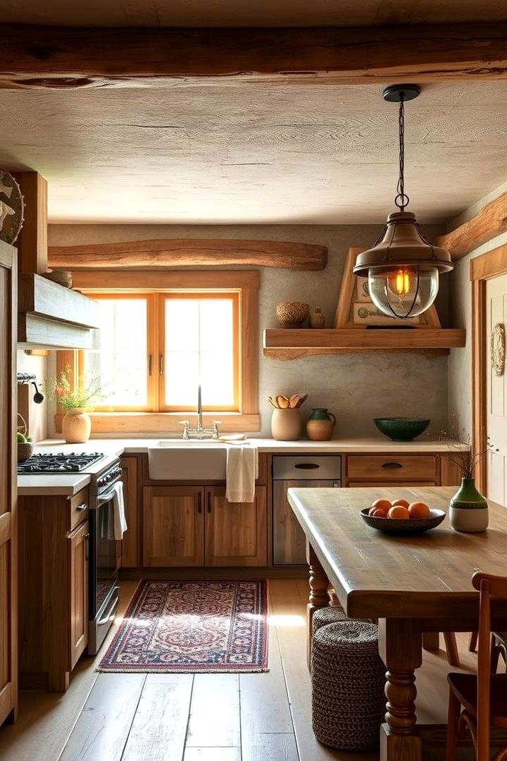 Natural Textured Finishes - 22 Cabin Kitchen Ideas