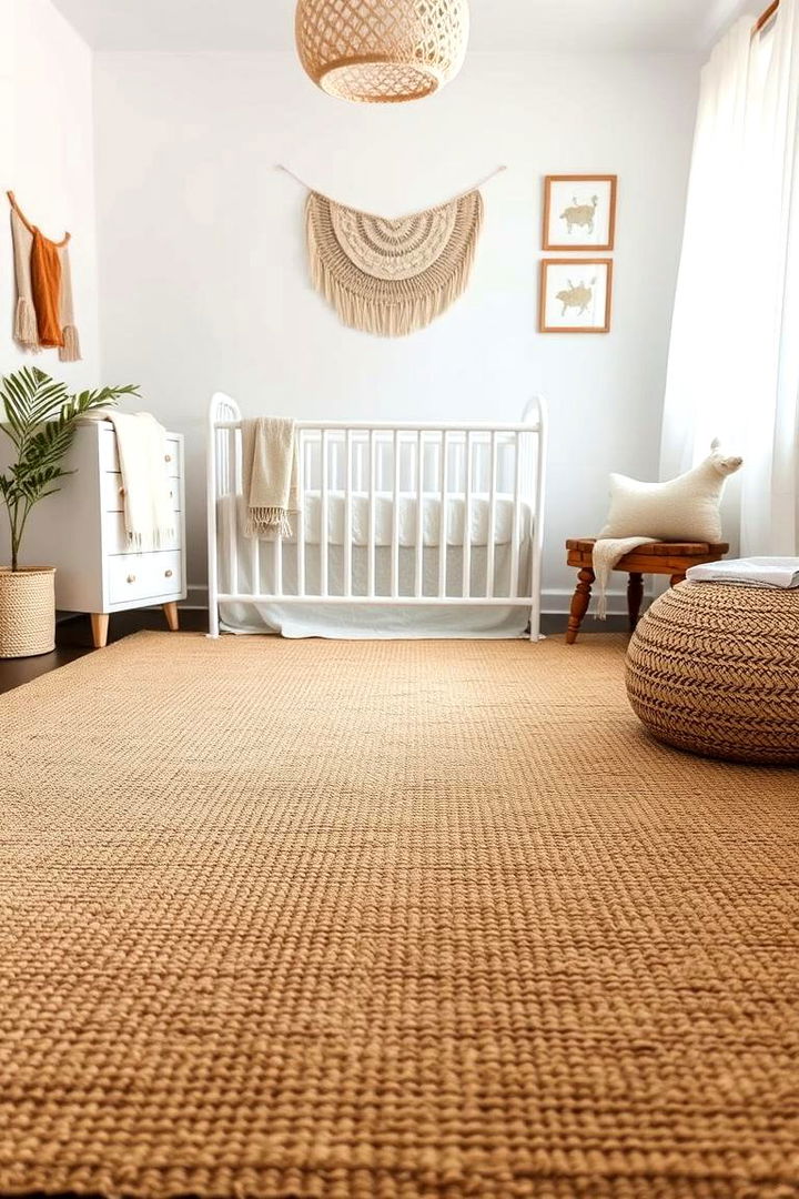Natural Textured Rugs - 22 Safari Nursery Decor Ideas
