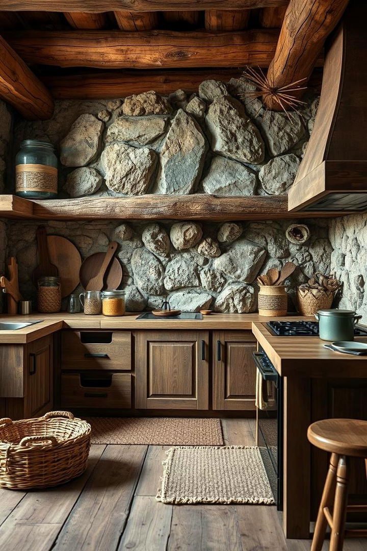 Natural Textures Throughout - 22 Mountain House Kitchen Ideas